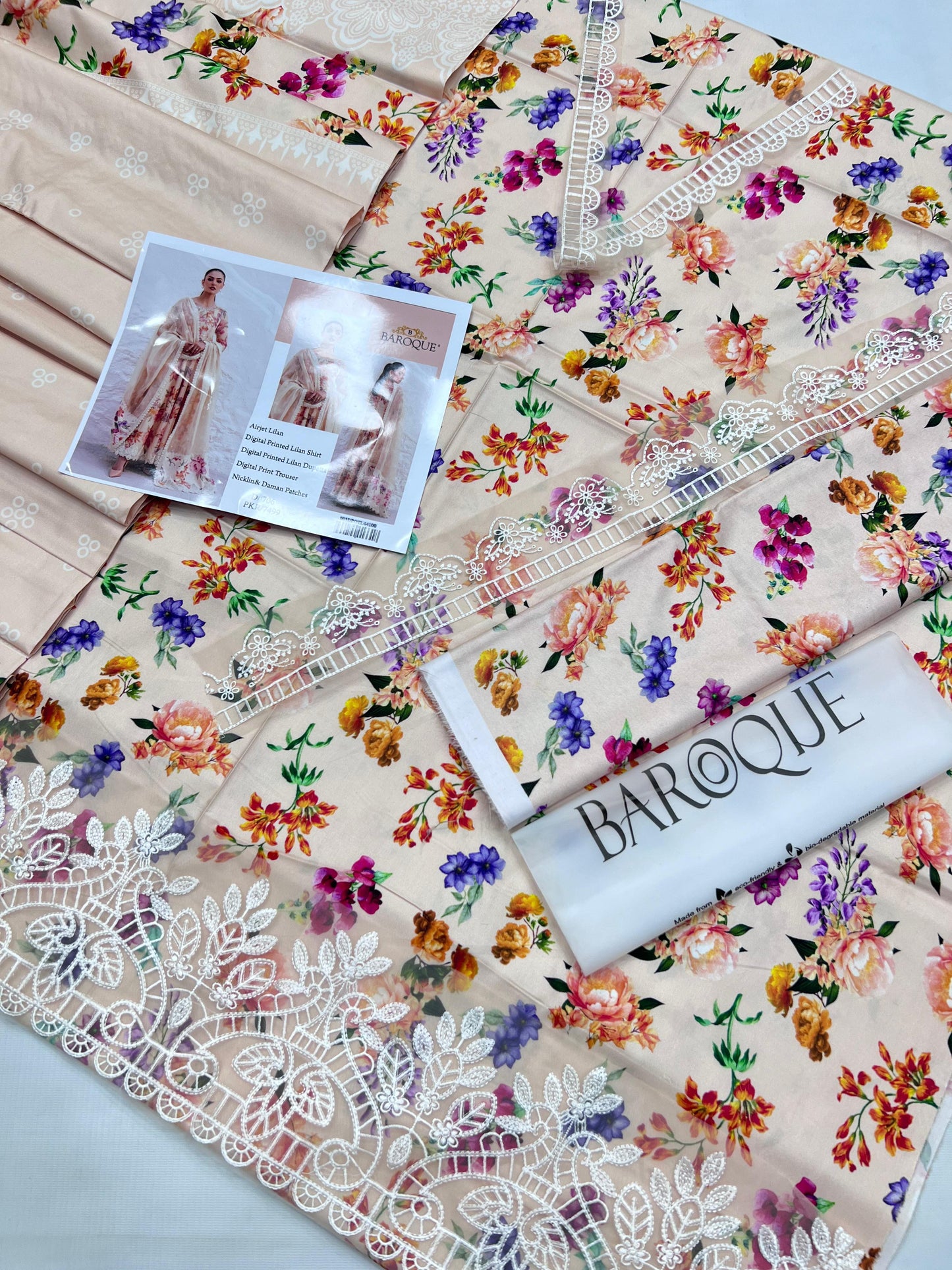 BAROQE BRAND PRINTED EMBROIDERD ARTICLE