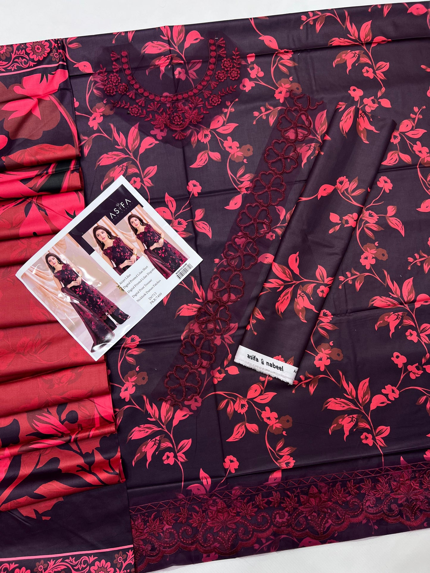 ASIFA & NABEEL BRAND PRINTED EMBROIDERD ARTICLE