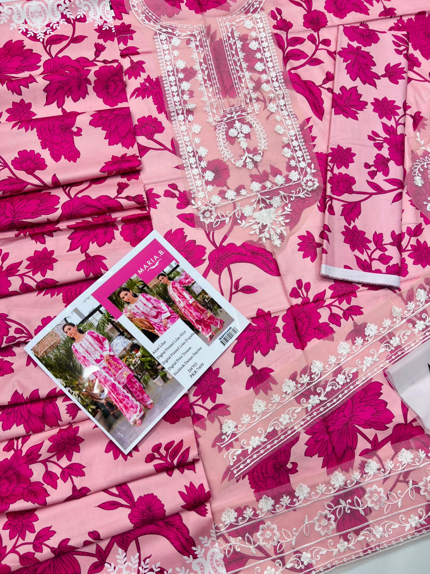 MARIA.B BRAND PRINTED EMBROIDERD ARTICLE