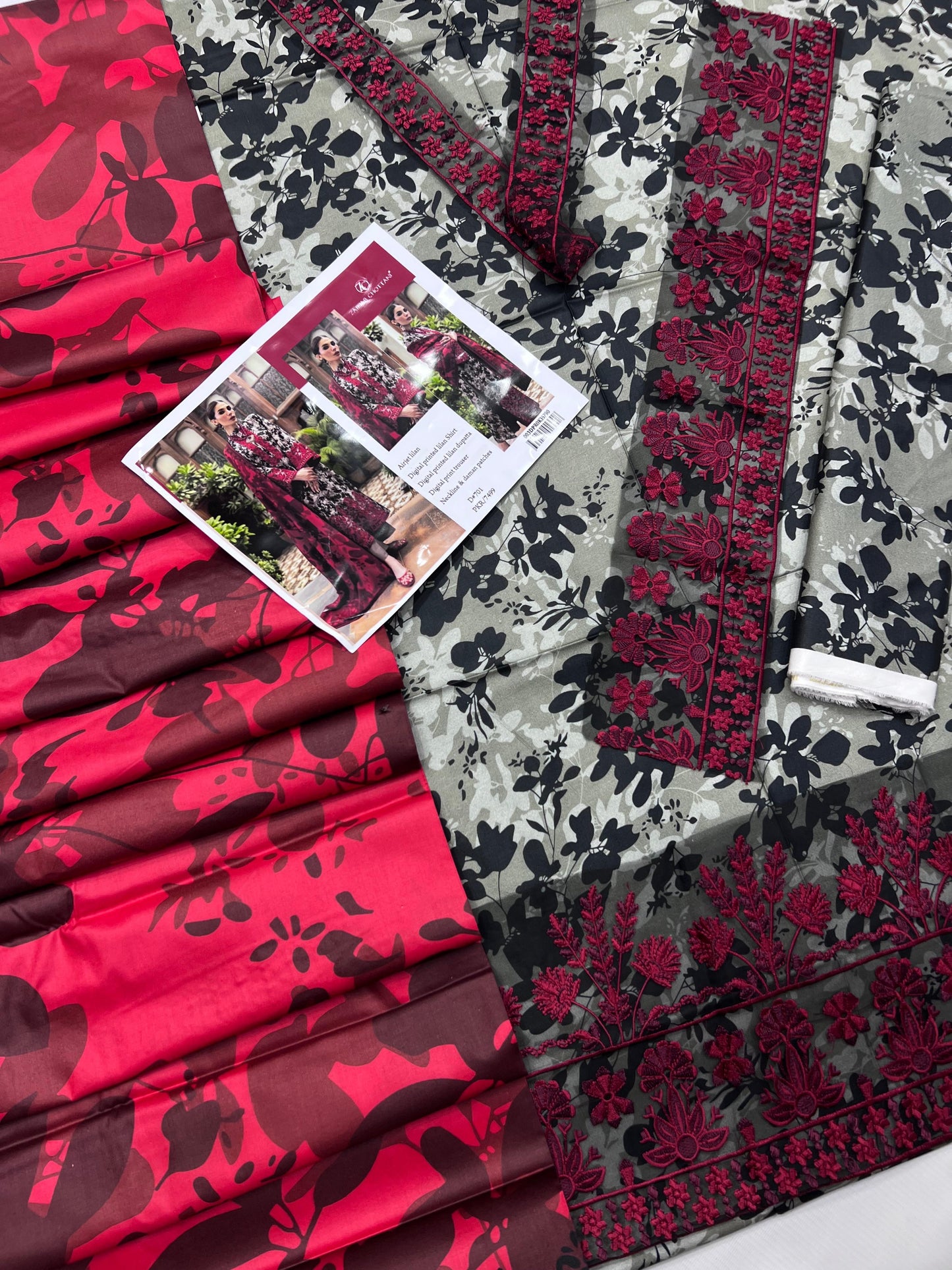 ZAINAB CHOTTANI BRAND PRINTED EMBROIDERD ARTICLE