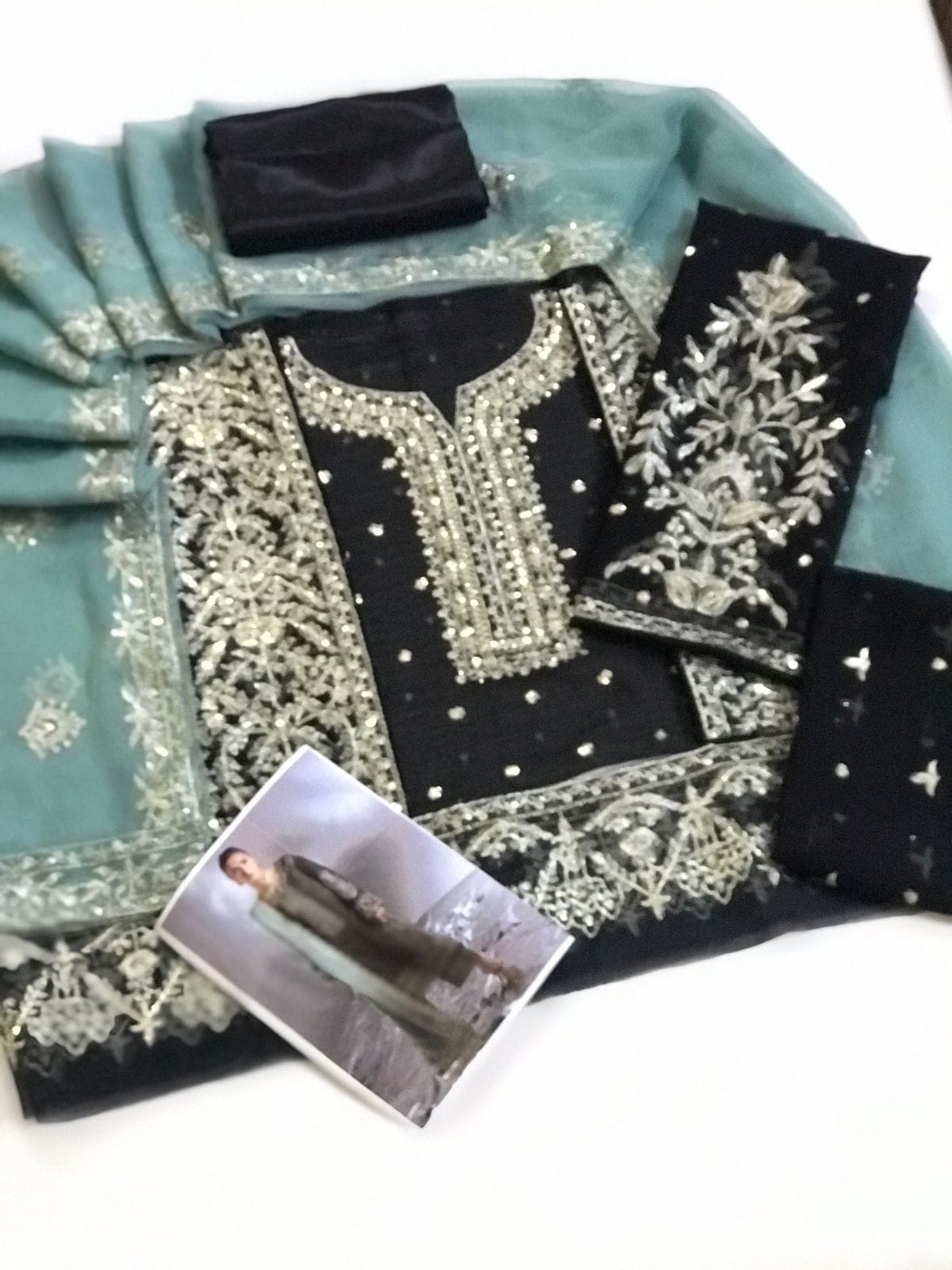 ASIMJOFA BRAND LUXURY CHIFFON EMBROIDERED ARTICLE