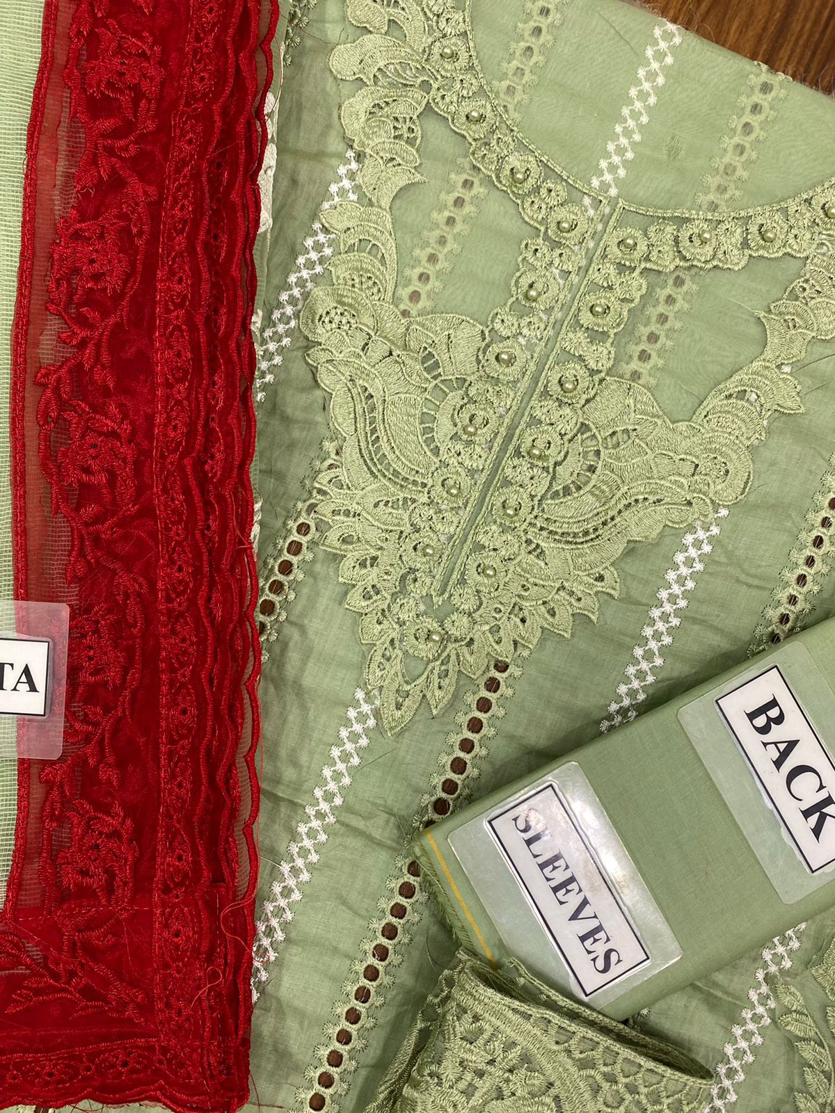 CRIMSON Chikankari Embriodered lawn cotton luxury Suit