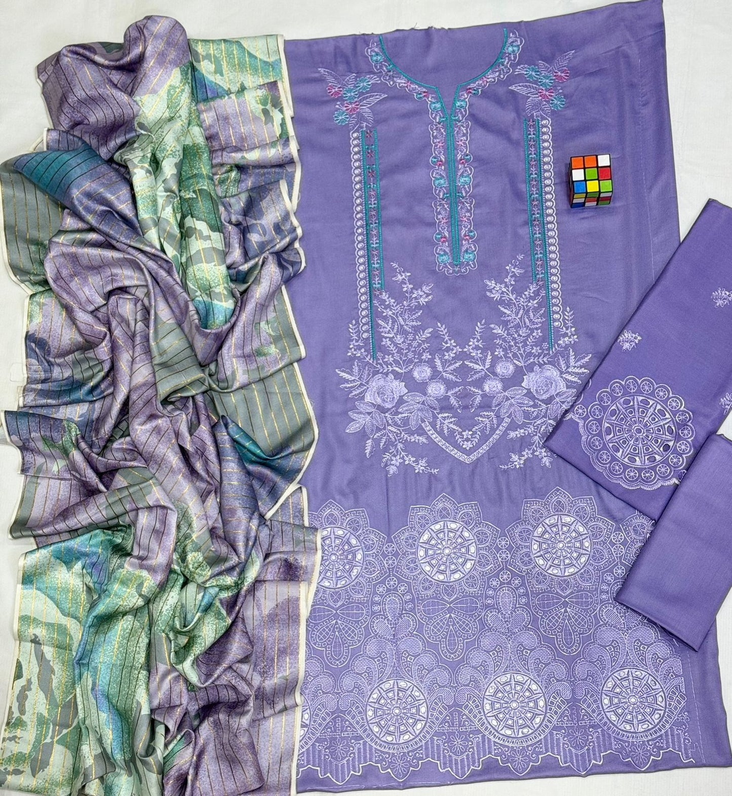 MUSHQ Dhanak Embroidered unstitched Suit