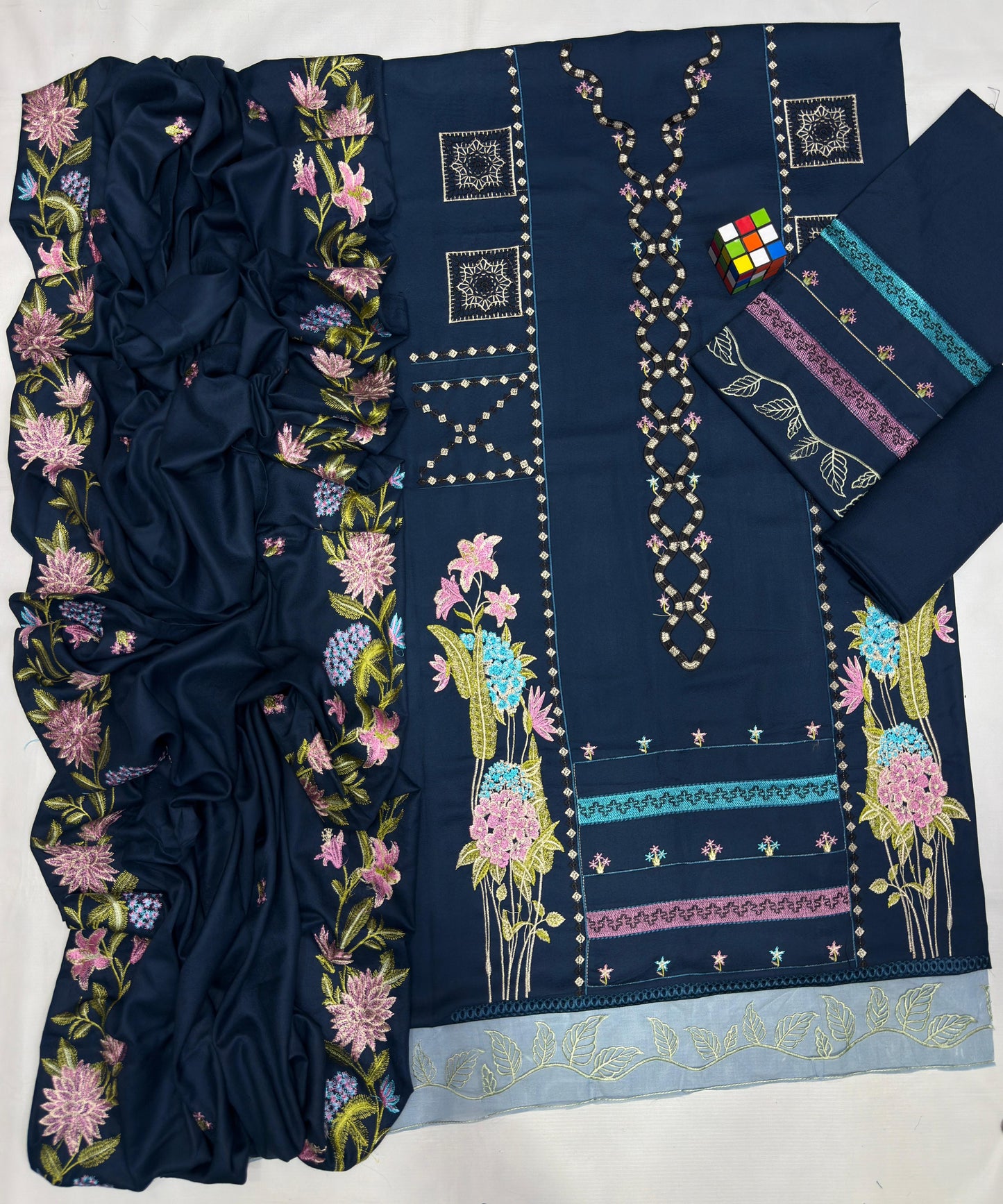 CRIMSON Dhanak Embroidered luxury Suit
