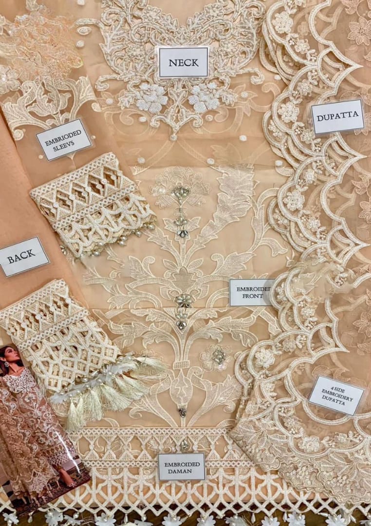 MARIA.B organza embroidered & moti work sequence unstitched suit