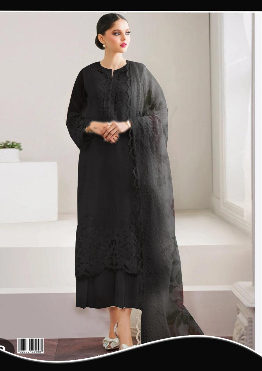 BAROQUE ORGANZA EMBROIDERED SUIT