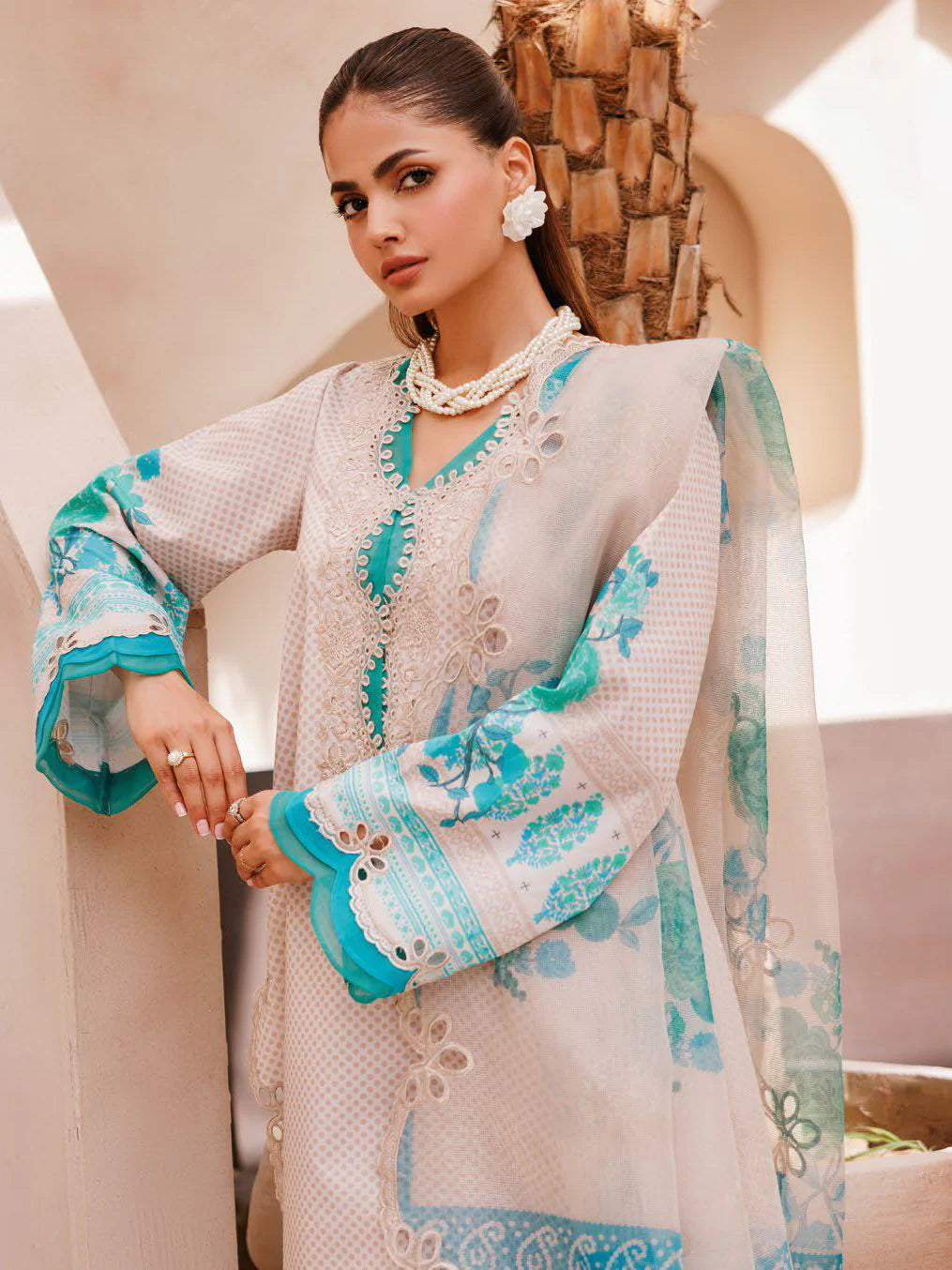 Charizma Sheen Embroidered Lawn Unstitched 3Pc Suit SH5-01