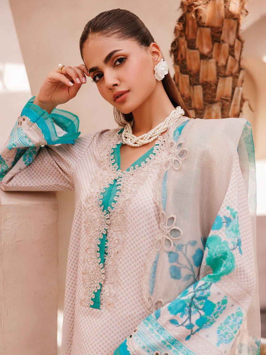Charizma Sheen Embroidered Lawn Unstitched 3Pc Suit SH5-01