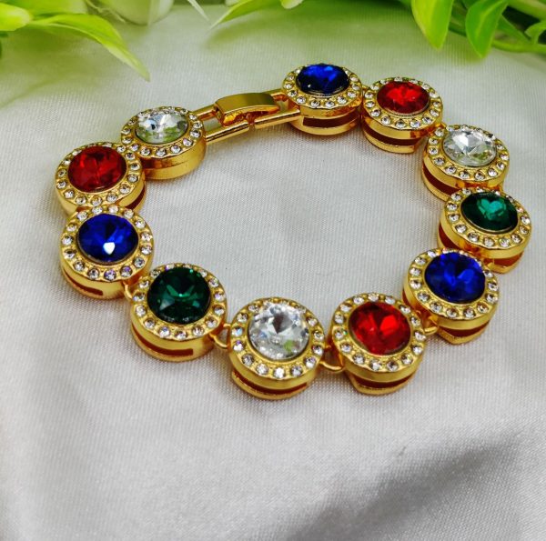 1 Piece Imported Exquisite Adjustable Heart Crystal Bracelet – Imported Elegance | Best Quality Artificial Bracelet For Girls & Women | Bracelet For Every Occasion | Elegant Design